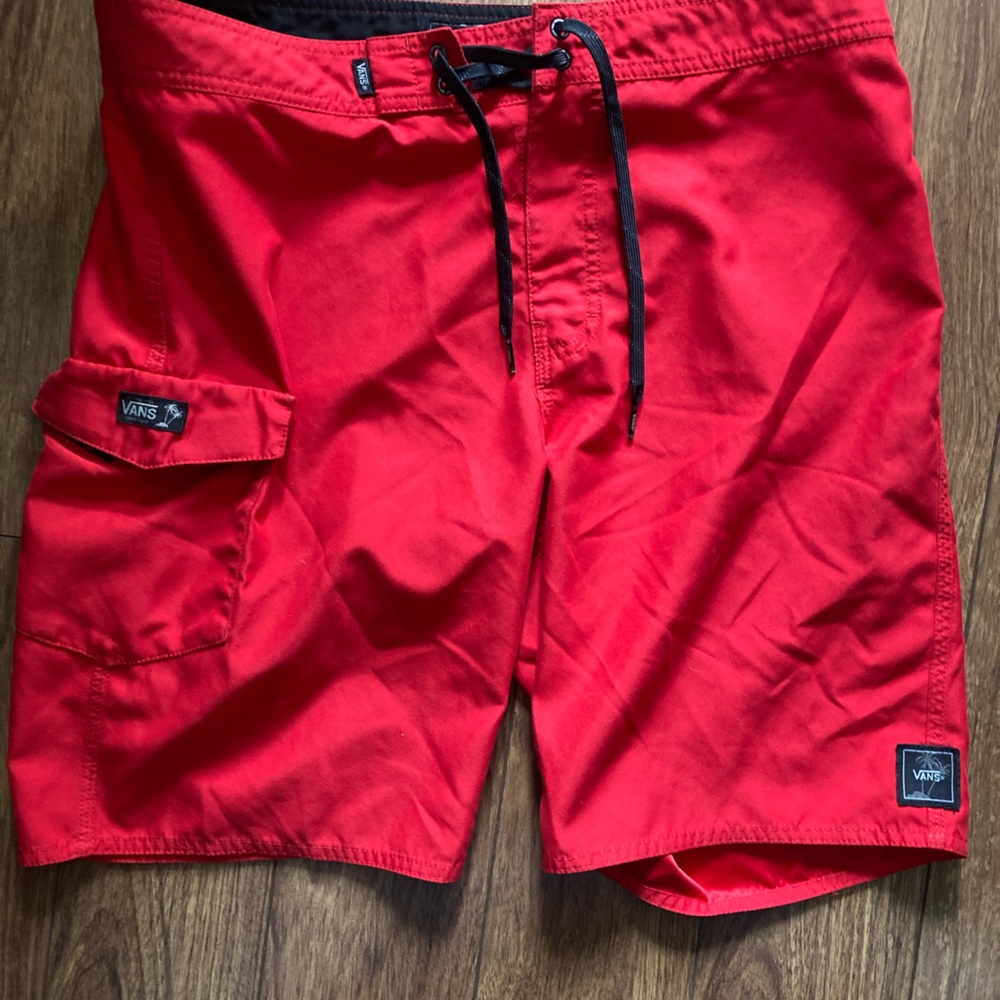 Vans Bright Red Casual Board  Shorts